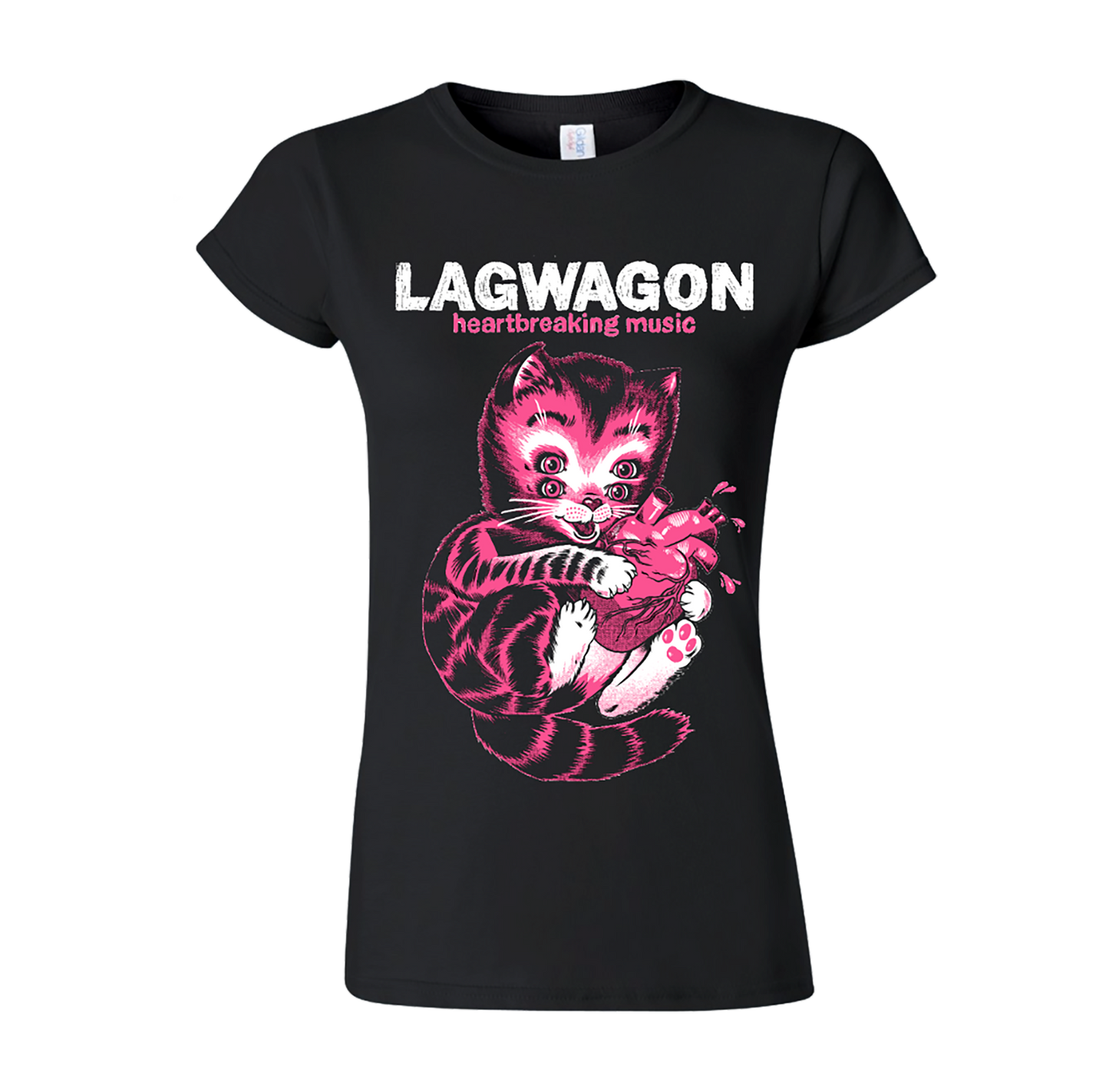 Lagwagon (Cat/Heartbreaking Music) Girl Fitted T-Shirt